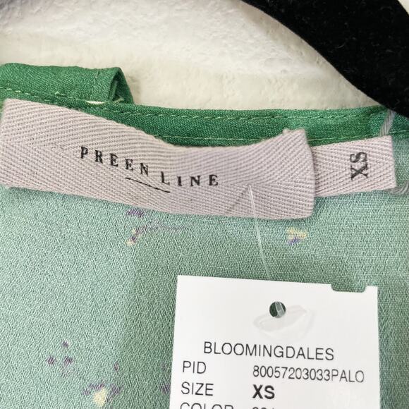 NWT Preen By Thornton Bregazzi Women's Paloma Wrap Top Long Sleeve Green XS Boho - Picture 10 of 15